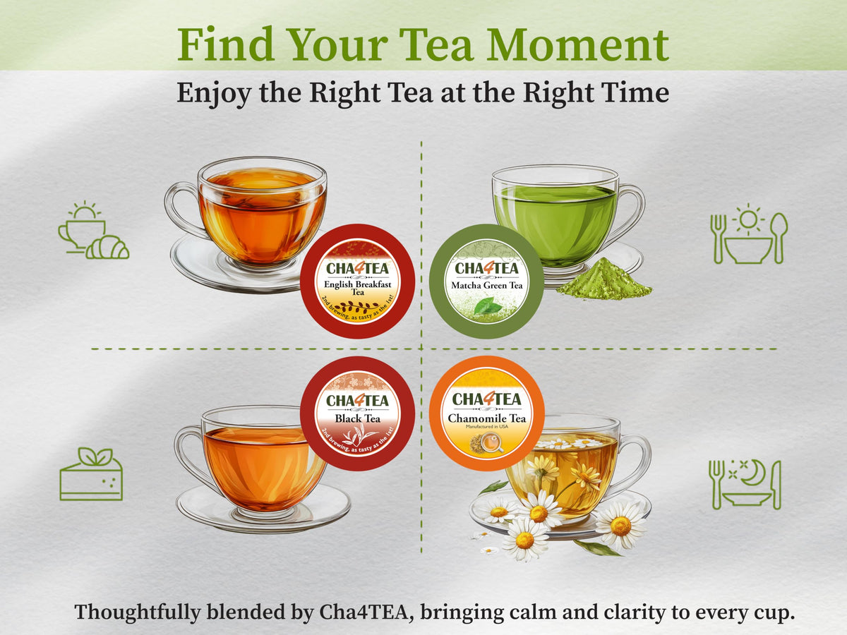 Cha4TEA oolong green tea K-Cup pod offering toasted notes and balanced flavor.