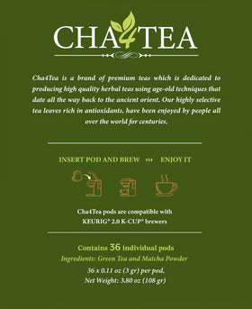Cha4TEA single-serve format ensures consistent freshness