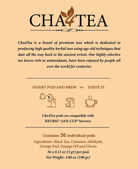 Cha4TEA single-serve pod in brewer delivering consistent cup results