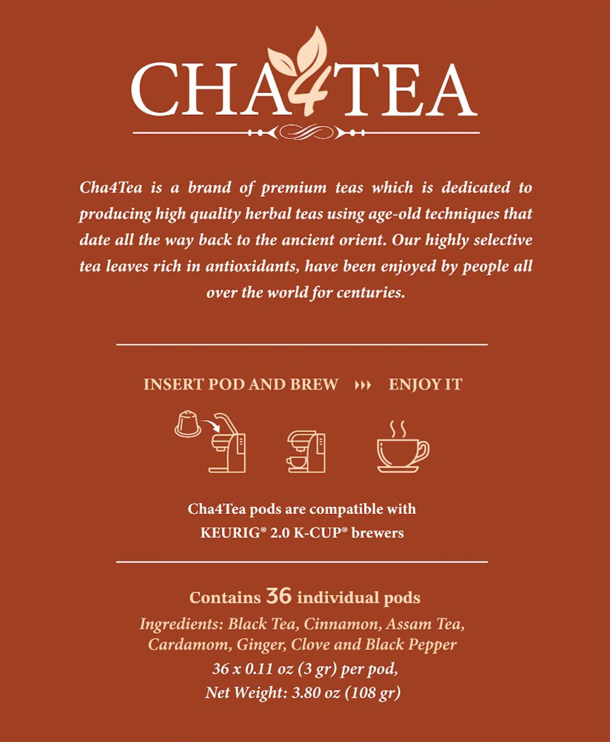Cha4TEA winter-inspired tea pods offer cozy, robust spice.