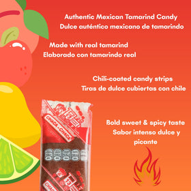 Chaca-Chaca Salted Chile Tamarindo closeup—vibrant spice and tang in every bite.