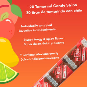 Chaca-Chaca Tamarindo Straws side view—compact, shareable Mexican candy moments.