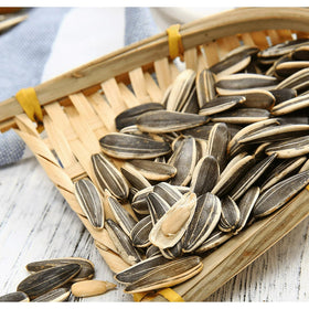 Close-up of ChaCha plain roasted sunflower seeds showing plump kernels.