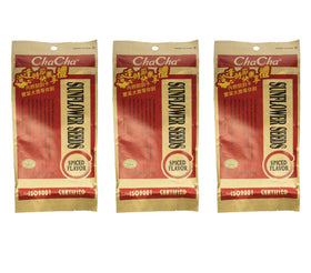 ChaCha Spiced Roasted Sunflower Seeds pack-front view, ideal on-the-go snack option.