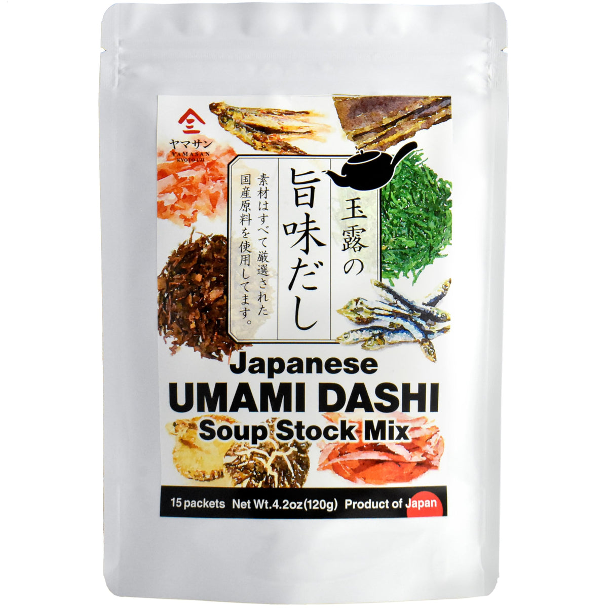 Chaganju Dashi packaging showcases premium pantry stock for Japanese cooking.