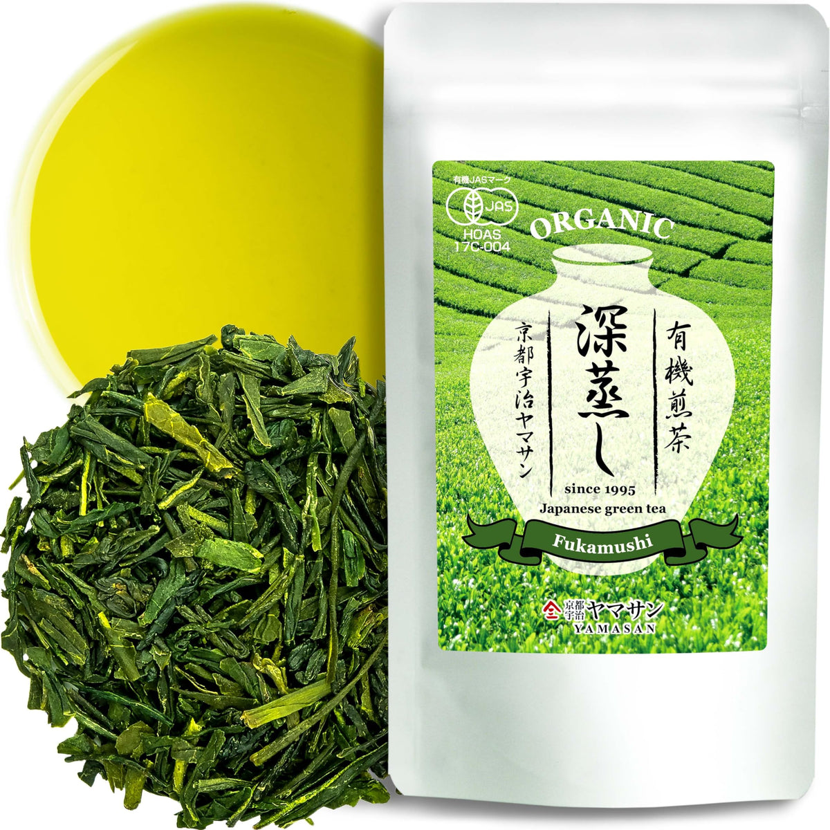 Chaganju Green Tea Sencha Fukamushi loose leaf 80g ready for infusion.