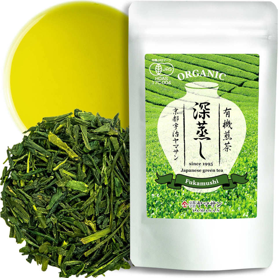 Chaganju Green Tea Sencha Fukamushi loose leaf 80g ready for infusion.