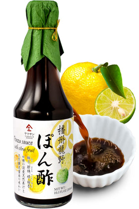 Chaganju Ponzu Sauce bottle front view highlighting natural Japanese citrus flavor.