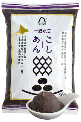 Chaganju Red Bean Paste 500g bottle close-up, premium quality suitable for mochi and desserts.