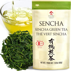 Chaganju Sencha green tea loose leaf pack: premium organic quality for daily refreshment.