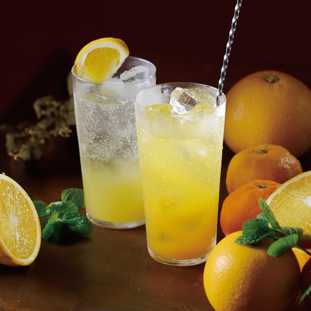 Chaganju Yuzu juice in glass with natural aroma and no additives