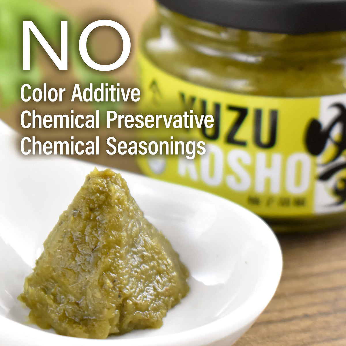 Chaganju Yuzu Kosho paste ingredients and sea salt showcase pure Japanese flavor.