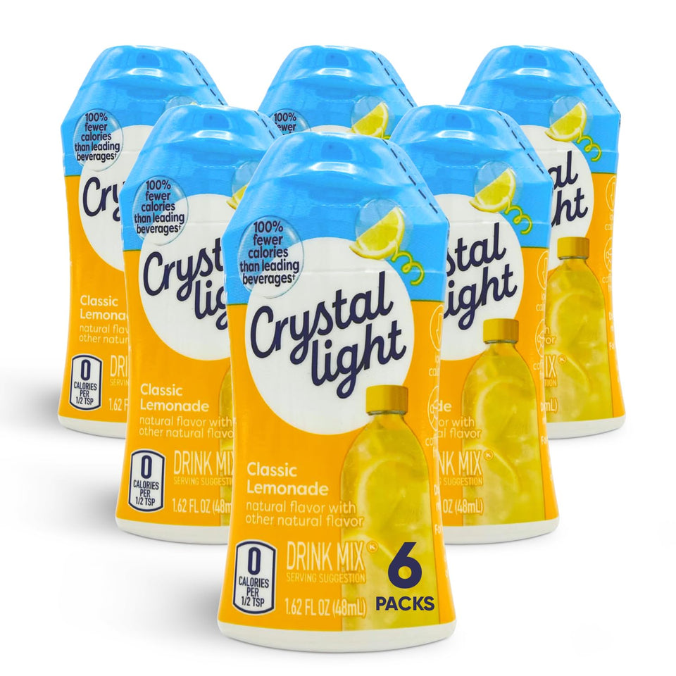 CHAIN & JO SWEETS Crystal Light Classic Lemonade pack for quick, sugar-free hydration.
