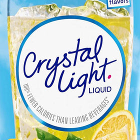 Crystal Light Classic Lemonade sachet dissolving in water by CHAIN & JO SWEETS.