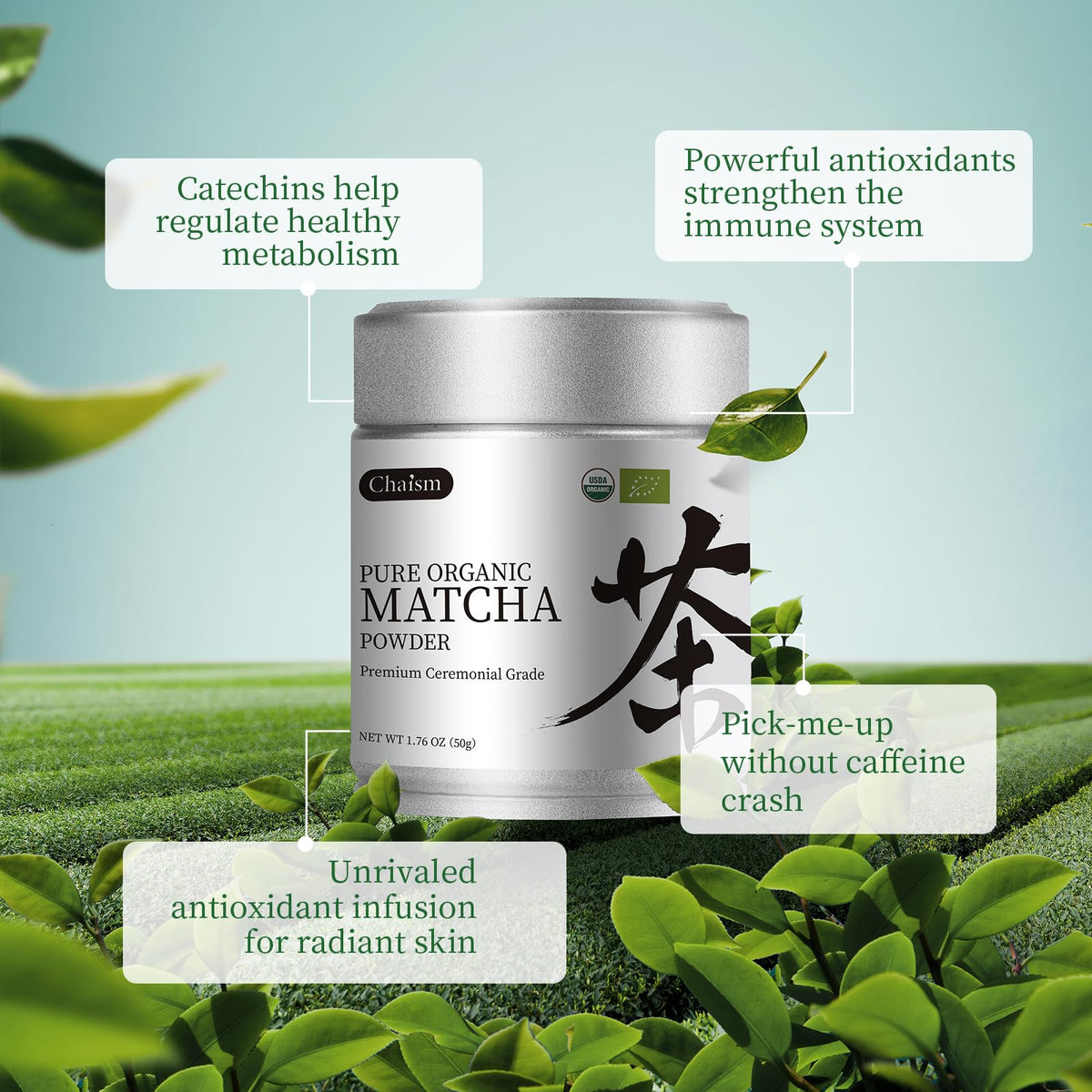 Chaism bamboo whisk mixing matcha for a creamy foam