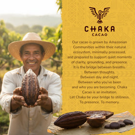 ChakaCacao direct-trade farming supports sustainable communities and responsible sourcing.