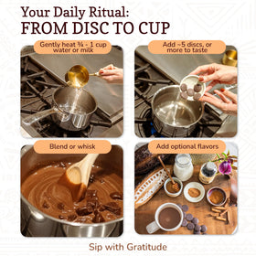 ChakaCacao no additives label highlights purity for mindful sipping
