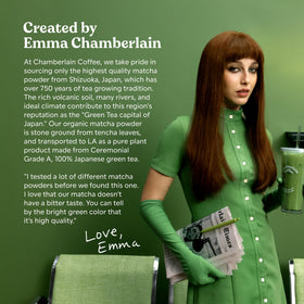 Chamberlain Coffee ceremonial matcha pouch showing 30 servings value.