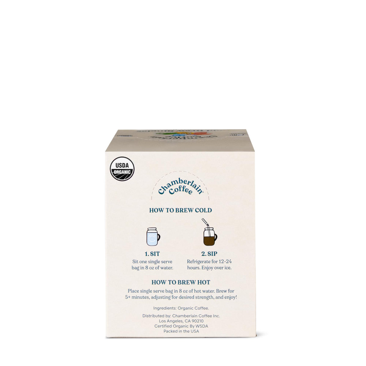 Chamberlain Coffee hot or iced brew bags—no machine needed
