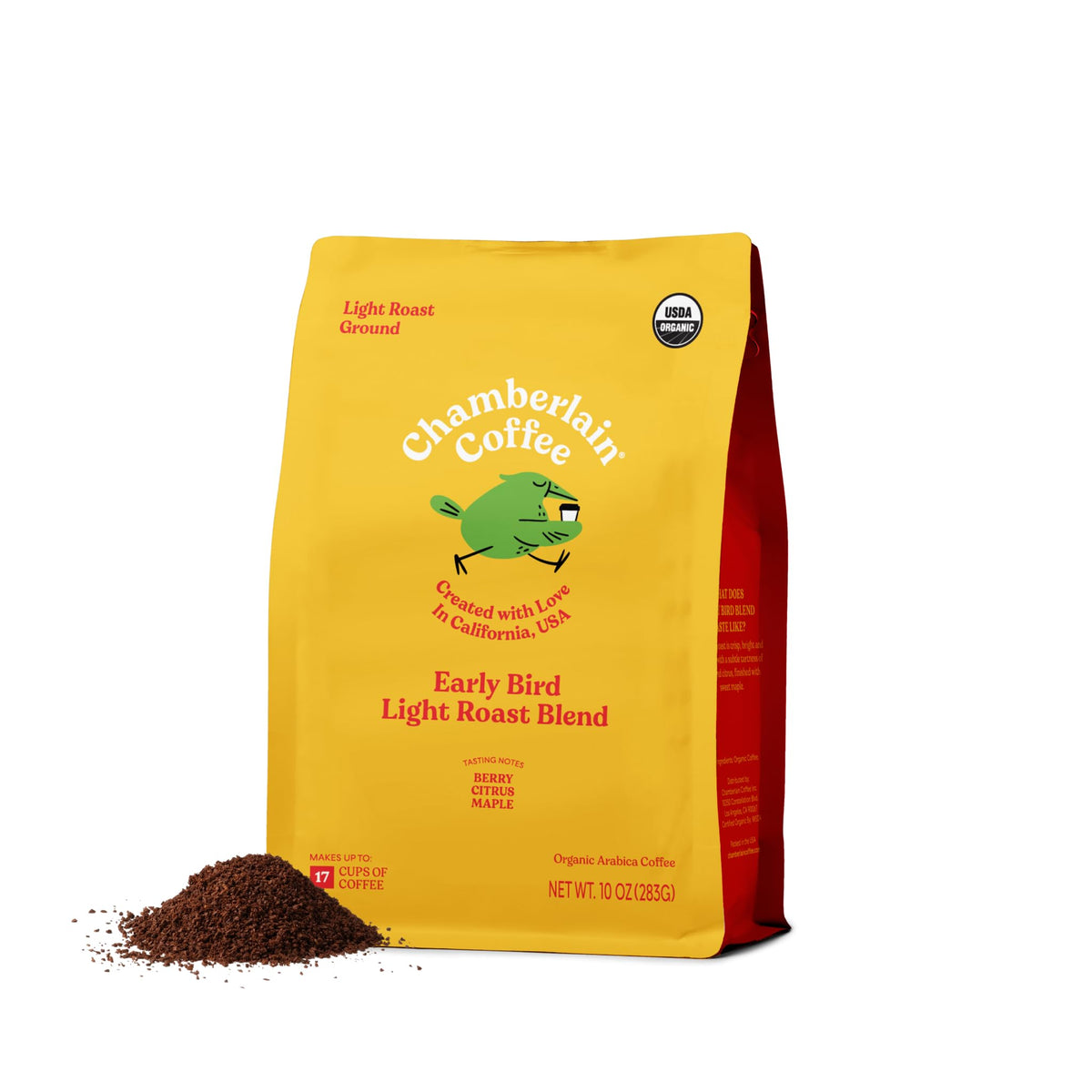 Chamberlain Coffee light-roast ground bag for everyday, easy brewing.