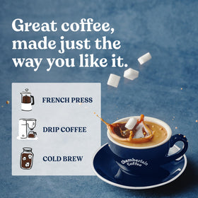 Chamberlain Coffee milk chocolate note adds creamy finish in each sip.