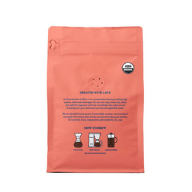Chamberlain Coffee Organic Medium Roast Ground with milk chocolate notes for smooth mornings