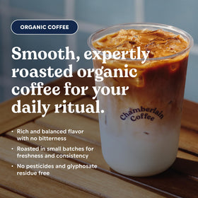 Chamberlain Coffee USDA organic certification label signals clean, ethically sourced beans