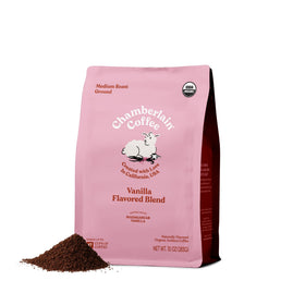 Chamberlain Coffee vanilla medium roast ground bag for a smooth, everyday brew.
