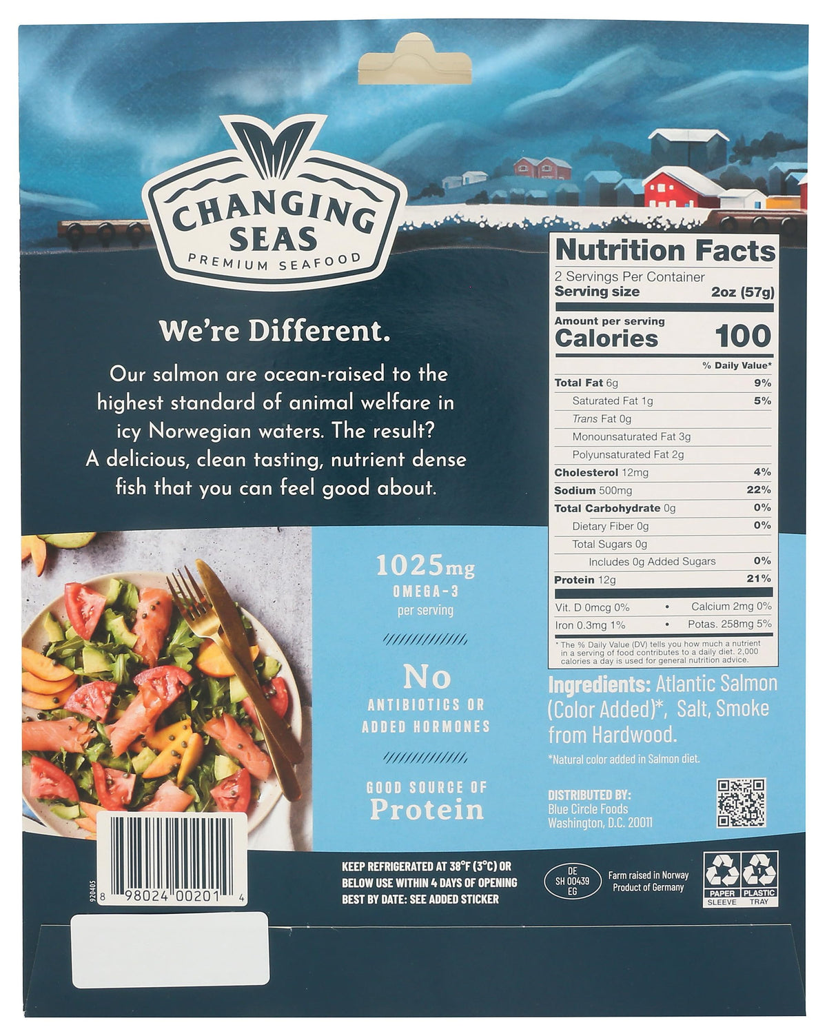 Changing Seas salmon slices on toast, easy gourmet snack option