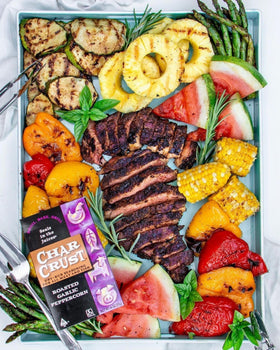 Char Crust grilling setup shows easy one-step crust for tasty results.