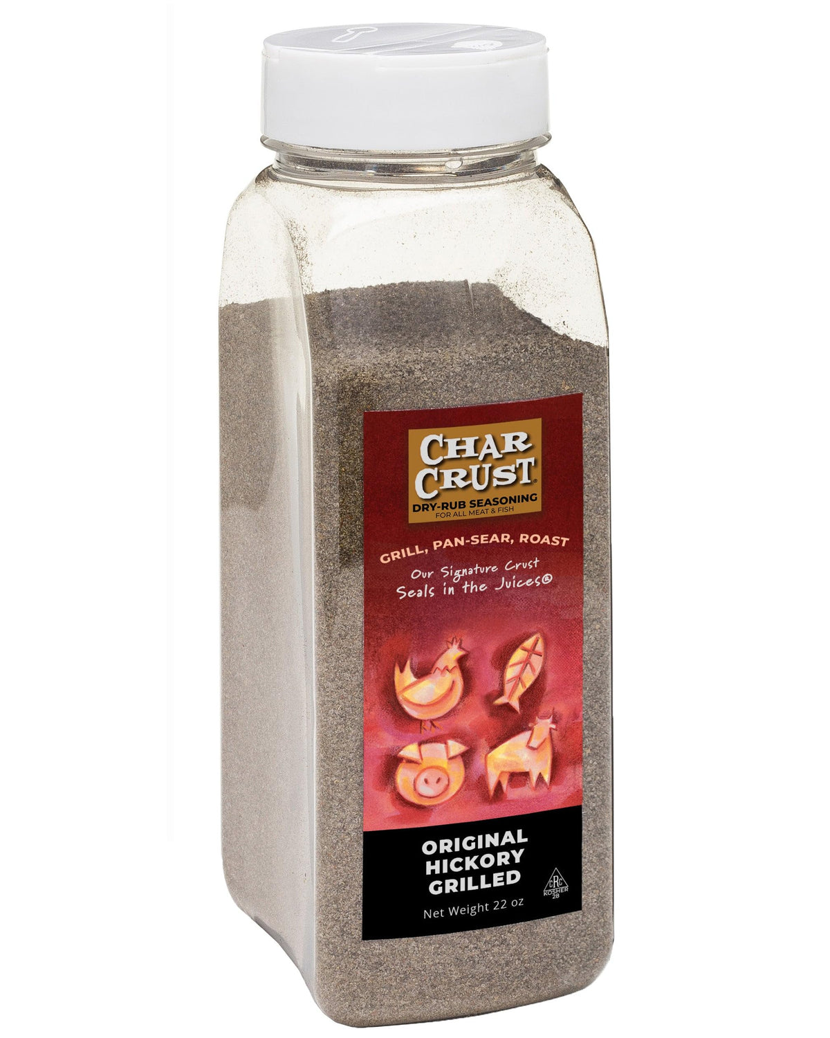 Char Crust Original Hickory bottle pour enhances crust-friendly seasoning for juicy results.