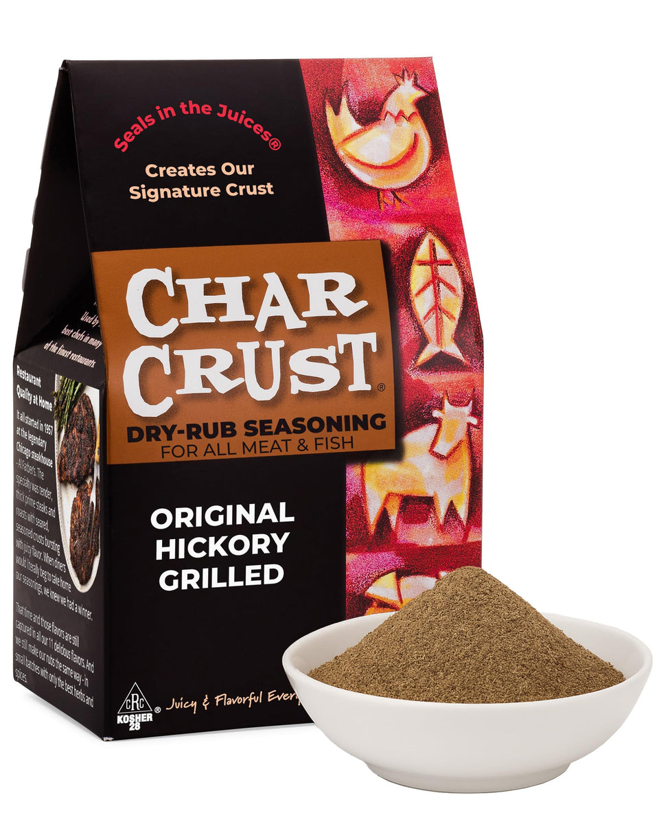 Char Crust Original Hickory Grilled pack of six jars for versatile all-in-one flavor.