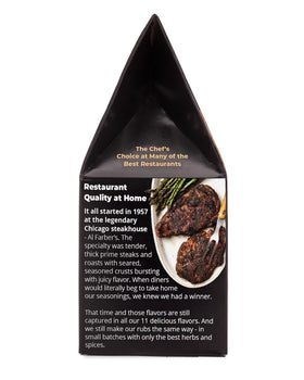 Char Crust Original Hickory Grilled steak-ready seasoning enhances seared steaks.