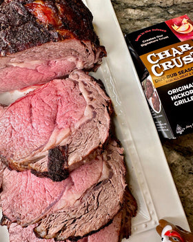Char Crust Roasted Garlic Peppercorn 4oz pouch elevates chicken and fish flavor.