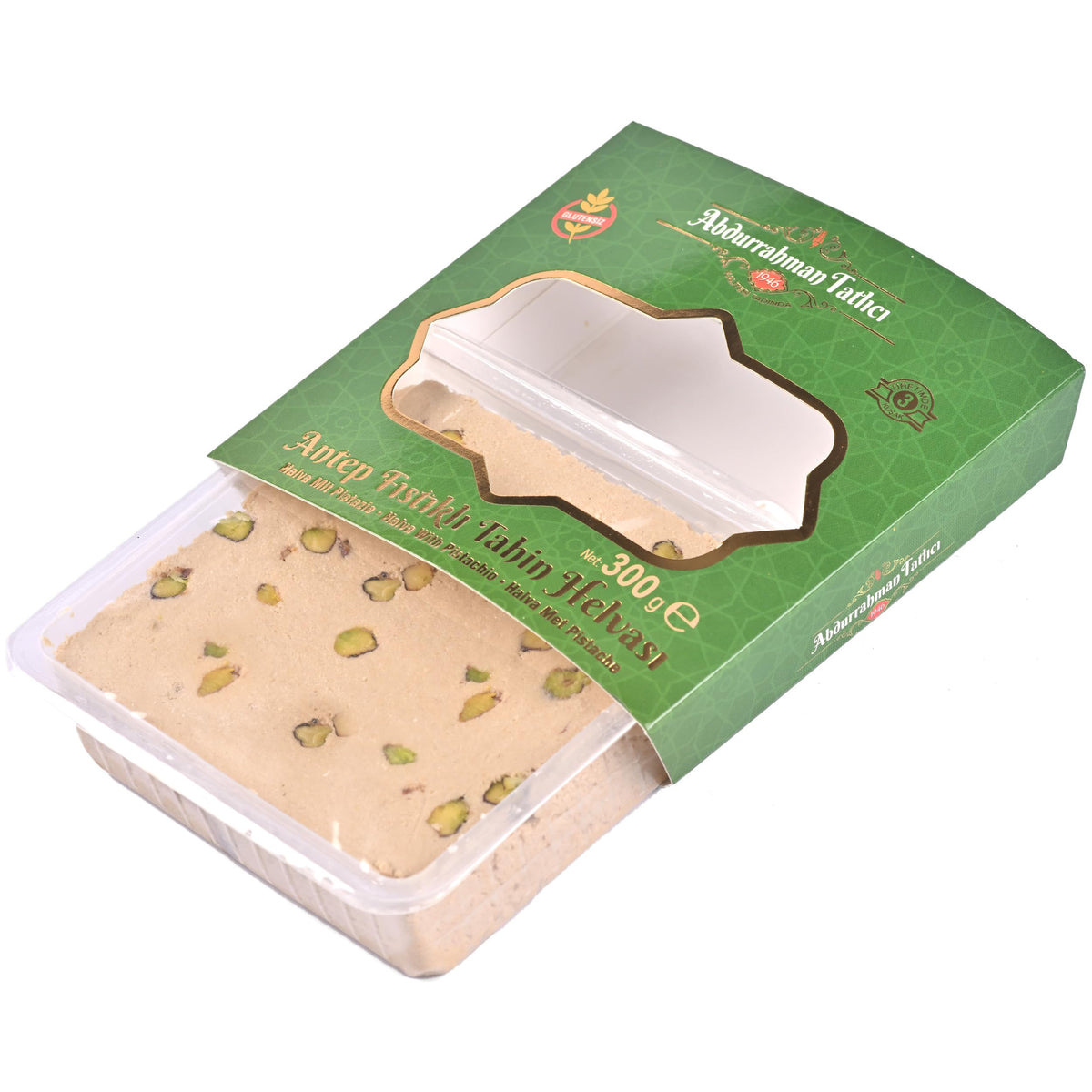 Chargio Halvah Pistachio on plate showing creamy texture, ideal for a dessert bite