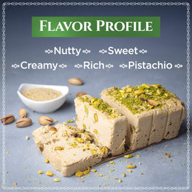 Chargio Halvah Pistachio texture close-up with velvety tahini blend
