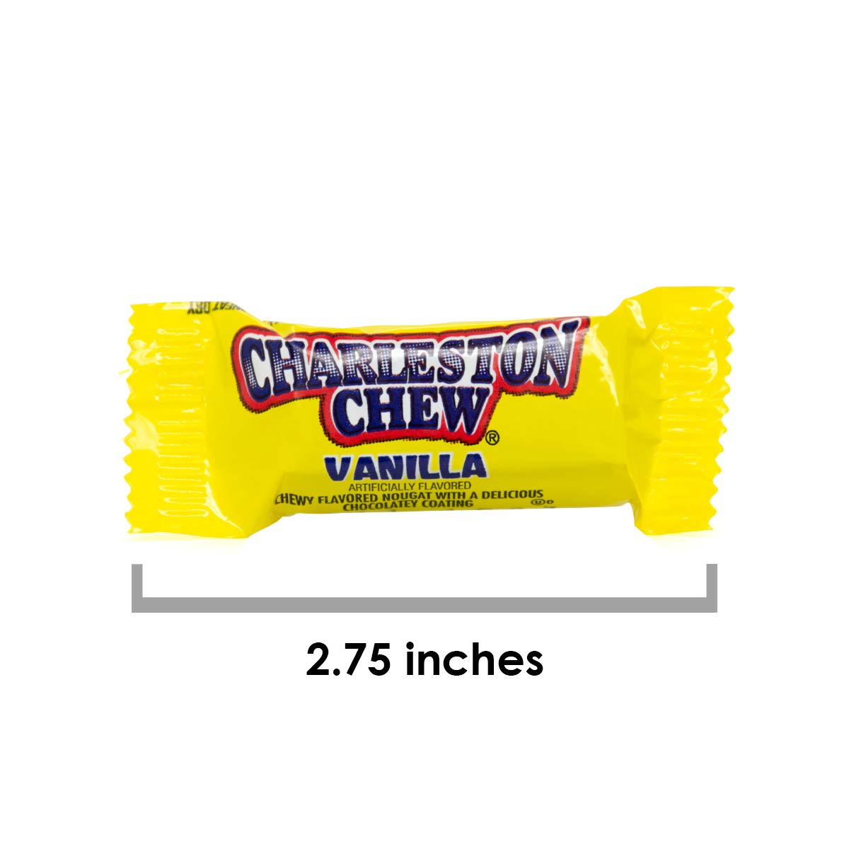 Charleston Chew chocolate nougat bar with chocolate coating for chocolate lovers