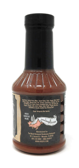 Two-bottles-pack of Charlie Vergos Rendezvous barbecue sauce for family meals.