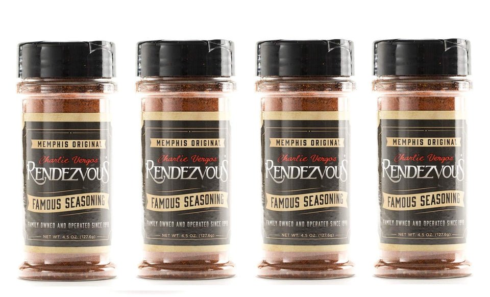 Charlie Vergos Rendezvous dry rub packaging ready for bold Memphis flavor.