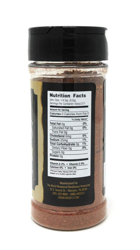 Pork ribs seasoned with Rendezvous dry rub for smoky tenderness.