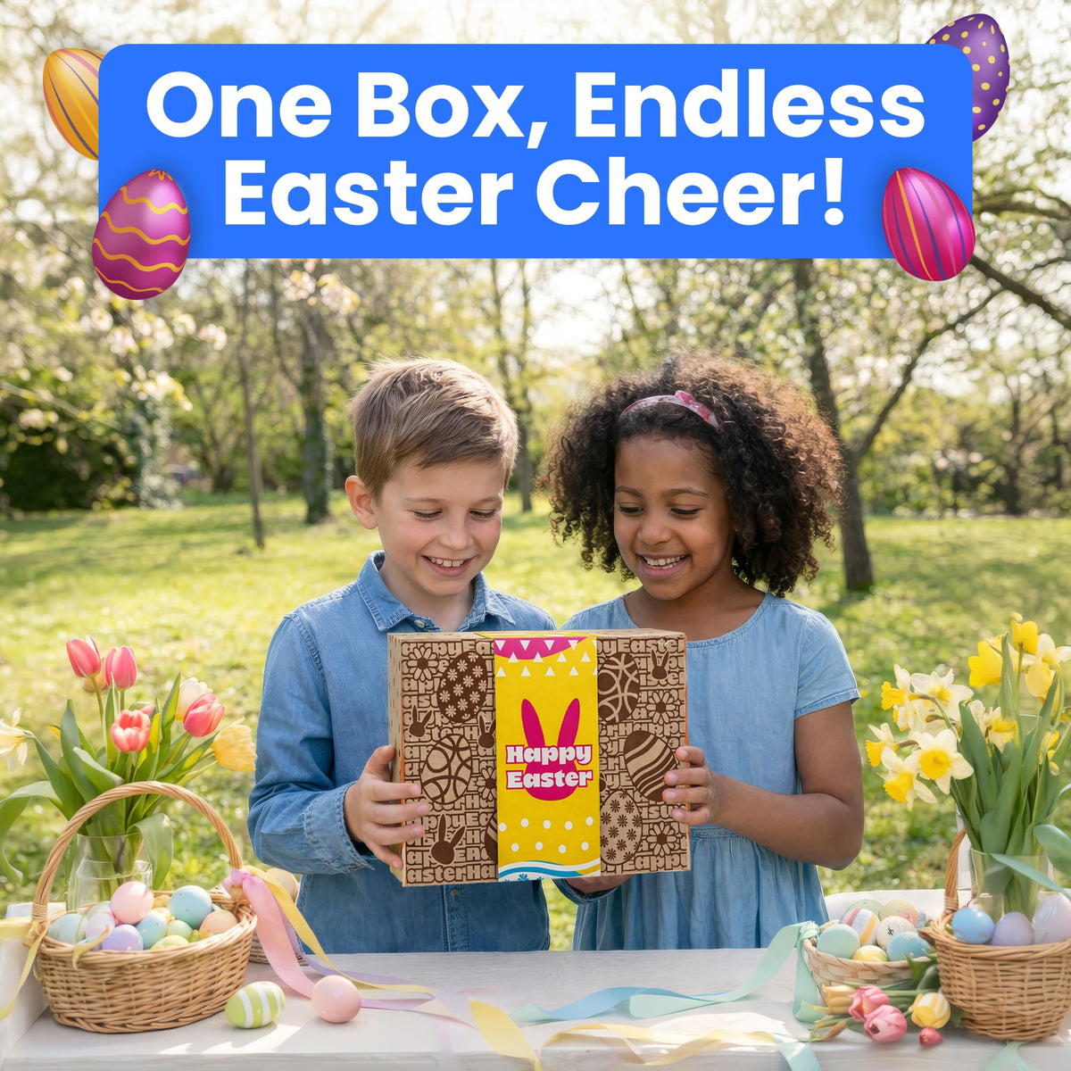 Charmed Crates assorted snacks and candies for Easter celebrations.