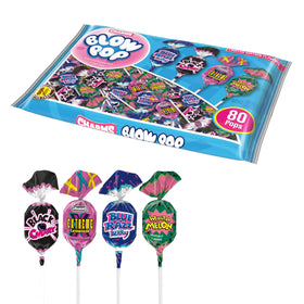 Charms Blow Pop Blue Raspberry with gum center—fun party treat and nostalgic snack.