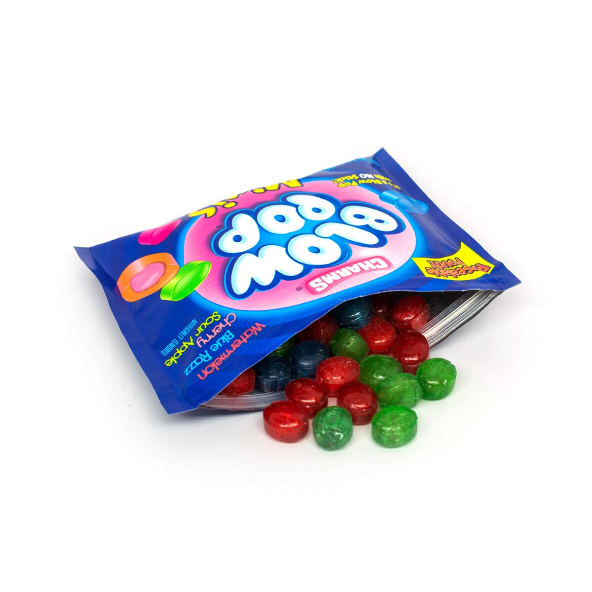 Charms Blow Pop Mini sour apple flavor, perfect on-the-go.