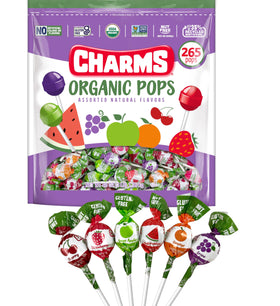 Charms Organic Pops 3 lb bag front view for bulk, mess-free snacking.