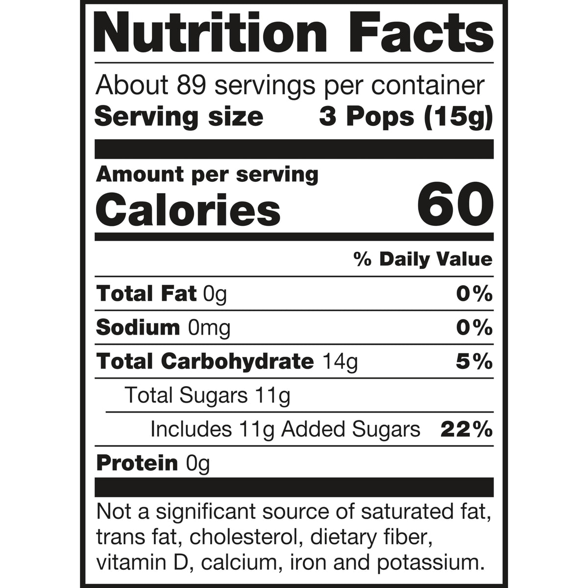 Charms Organic Pops resealable bag emphasizes eco-friendly packaging.