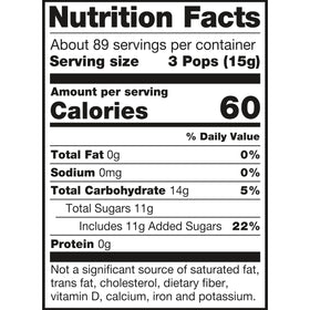 Charms Organic Pops resealable bag emphasizes eco-friendly packaging.