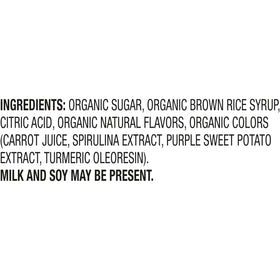 Charms Organic Pops six-flavor display for family tastings.
