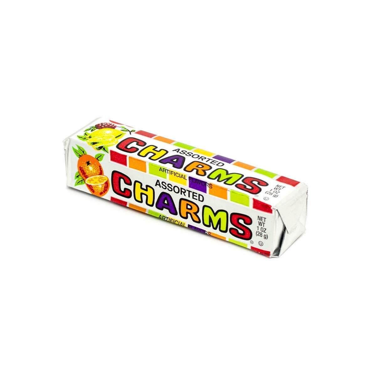 Charms Squares cherry flavor close-up for a fruity bite