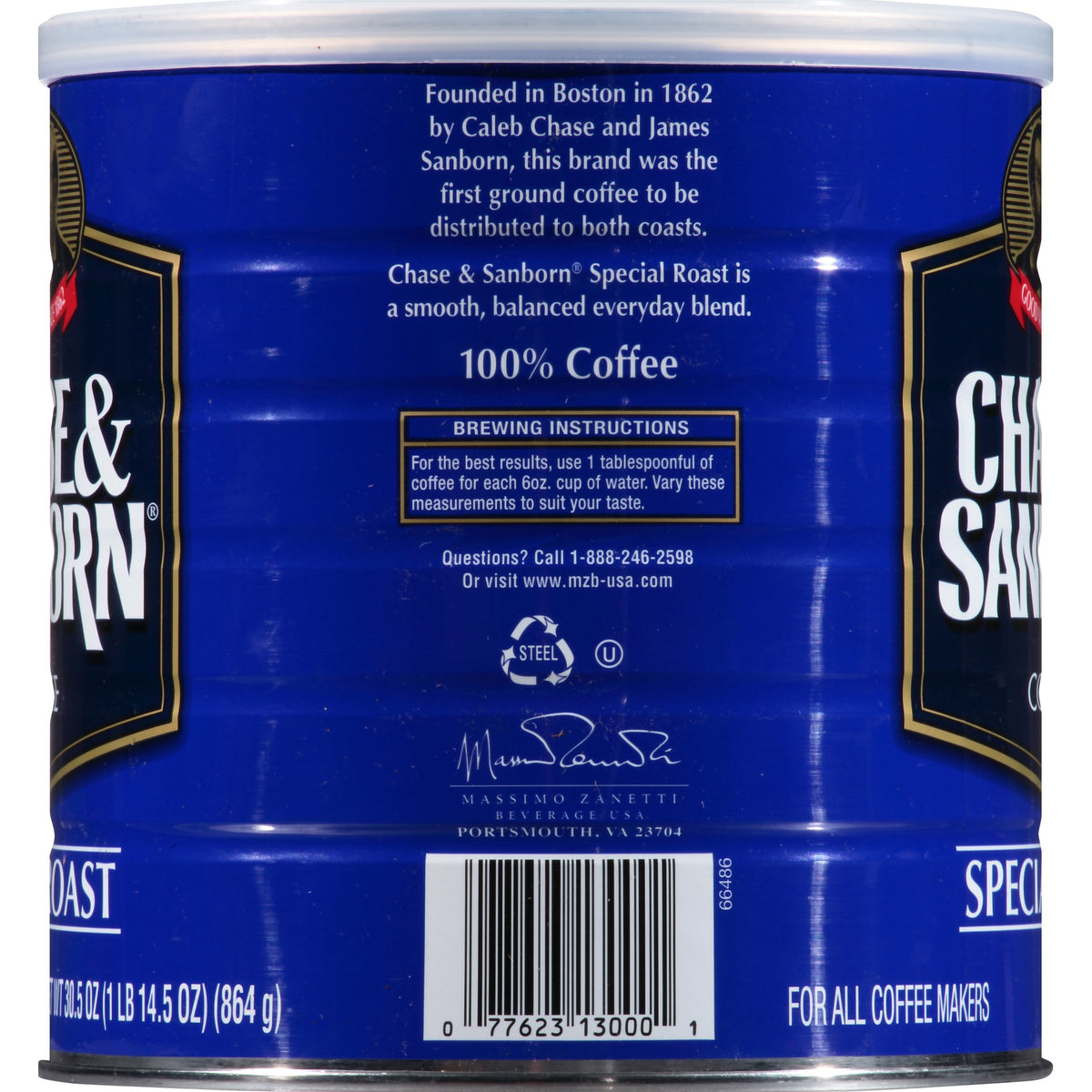 Pouring Chase & Sanborn Special Roast coffee, ideal for energizing mornings.