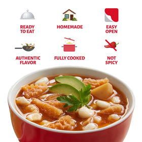 Chata Red Menudo steaming bowl highlighting hearty beef and hominy for comforting meals